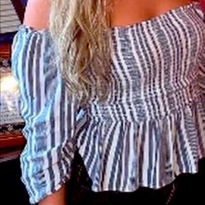 American eagle off the shoulder top